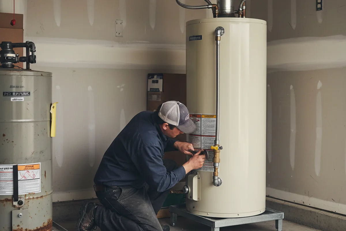 Water heater and shutoff valve replacement in Bensenville