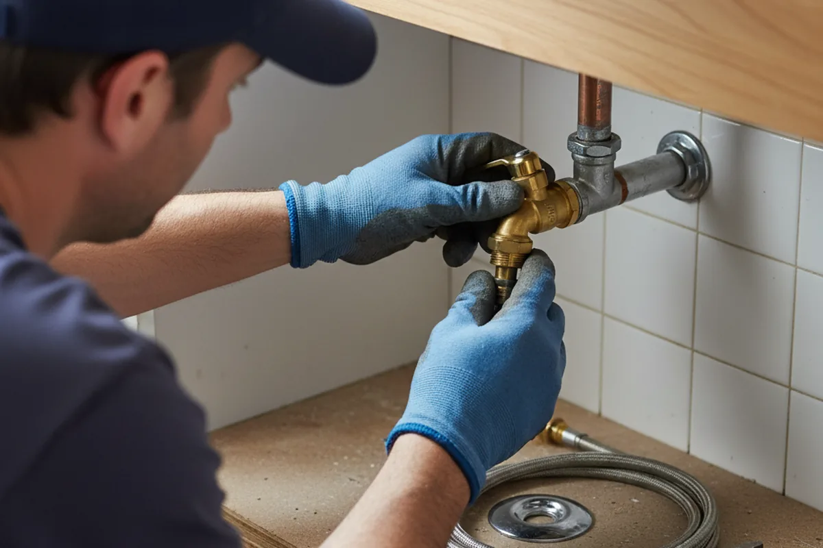 Shutoff valve and fitting work during Emergency Plumbing in Bensenville